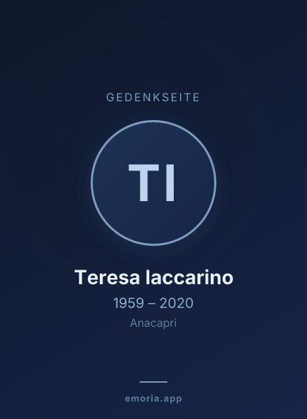 Gedenkportrait von Teresa Iaccarino