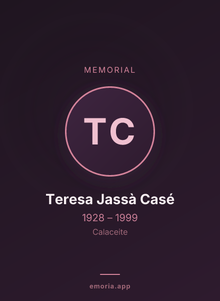 Memorial portrait of Teresa Jassà Casé