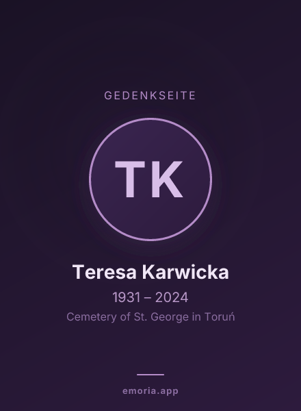 Gedenkportrait von Teresa Karwicka