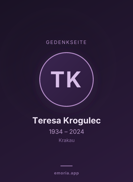 Gedenkportrait von Teresa Krogulec