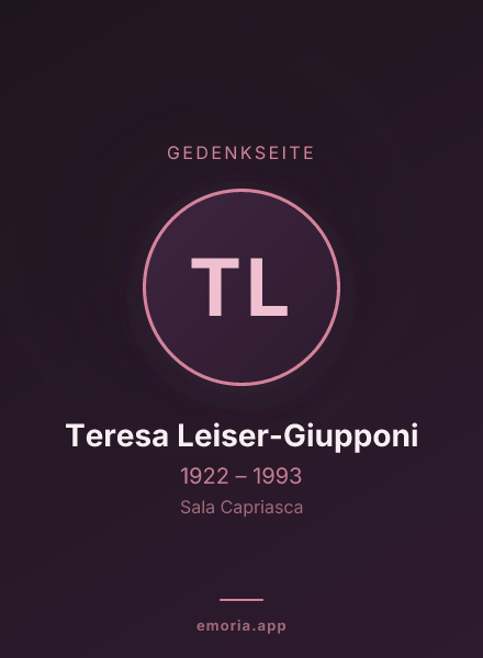 Gedenkportrait von Teresa Leiser-Giupponi