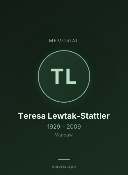 Memorial portrait of Teresa Lewtak-Stattler
