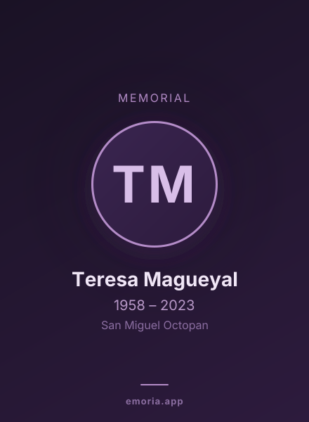 Memorial portrait of Teresa Magueyal
