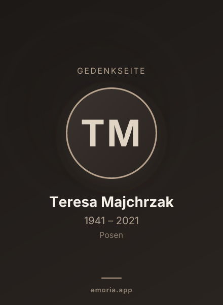 Gedenkportrait von Teresa Majchrzak