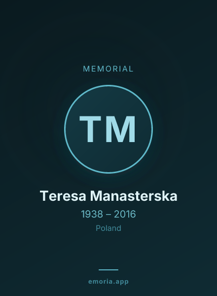 Memorial portrait of Teresa Manasterska