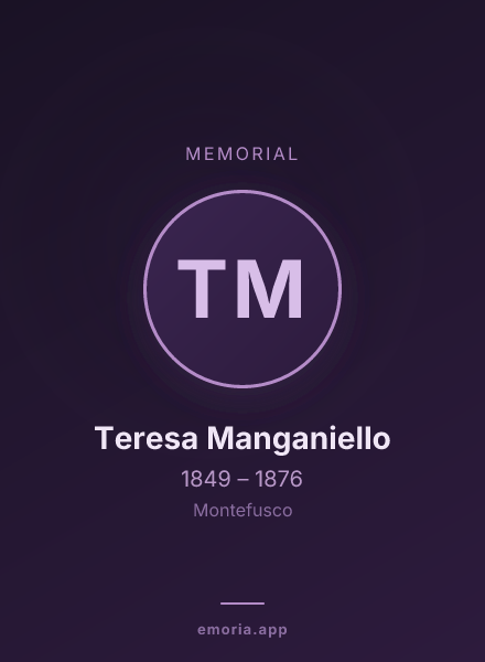 Memorial portrait of Teresa Manganiello