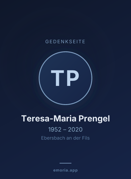 Gedenkportrait von Teresa-Maria Prengel