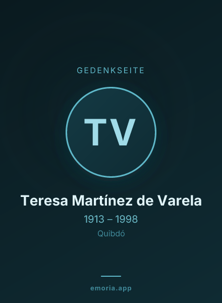 Gedenkportrait von Teresa Martínez de Varela