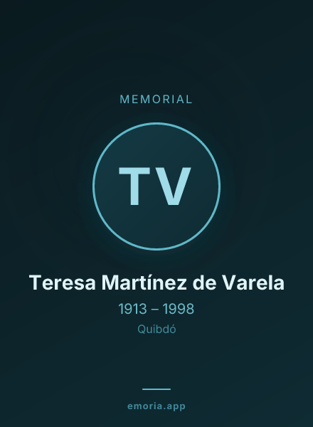 Memorial portrait of Teresa Martínez de Varela