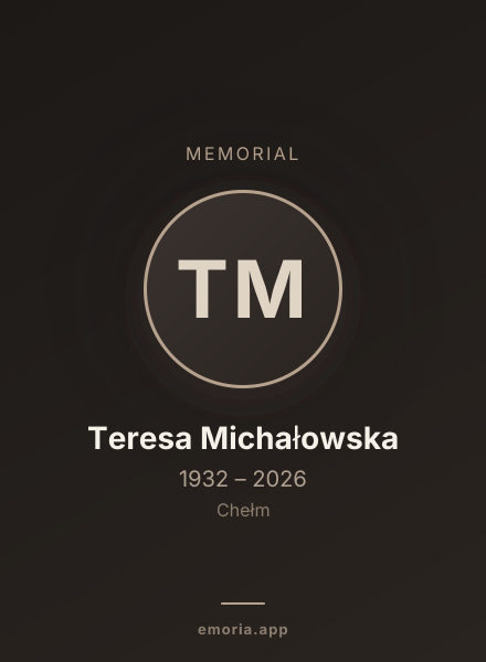 Memorial portrait of Teresa Michałowska
