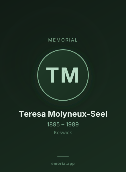 Memorial portrait of Teresa Molyneux-Seel