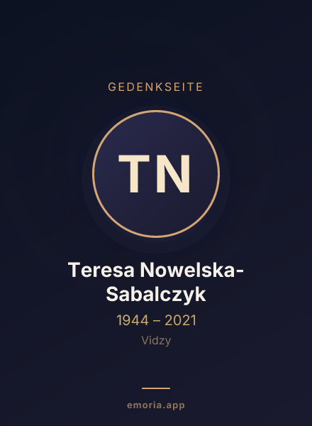 Gedenkportrait von Teresa Nowelska-Sabalczyk