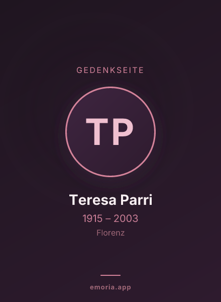 Gedenkportrait von Teresa Parri