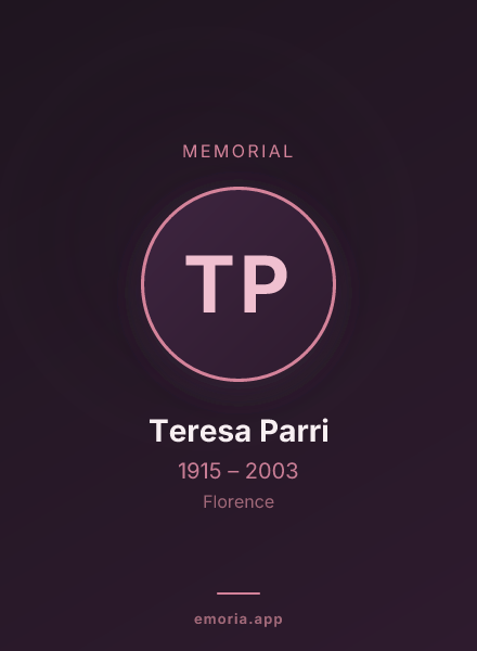 Memorial portrait of Teresa Parri