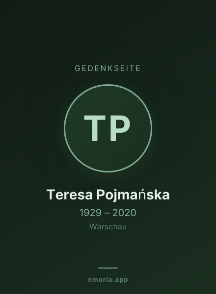 Gedenkportrait von Teresa Pojmańska