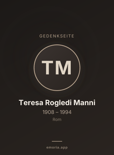 Gedenkportrait von Teresa Rogledi Manni