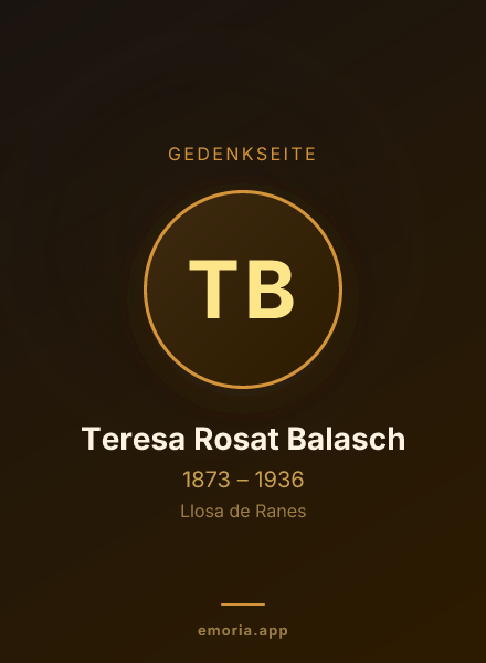 Gedenkportrait von Teresa Rosat Balasch