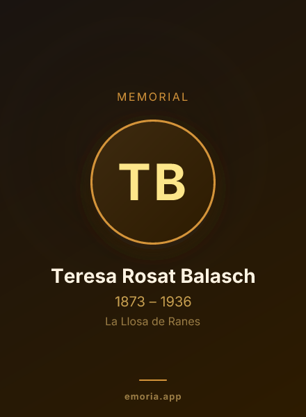 Memorial portrait of Teresa Rosat Balasch