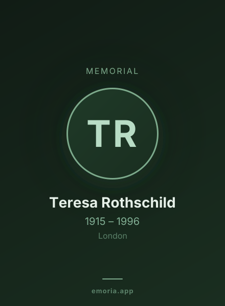 Memorial portrait of Teresa Rothschild
