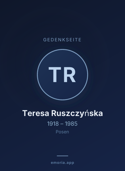 Gedenkportrait von Teresa Ruszczyńska