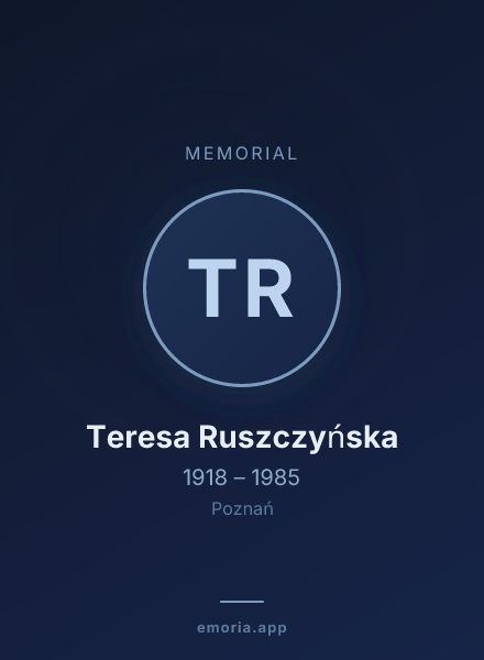 Memorial portrait of Teresa Ruszczyńska