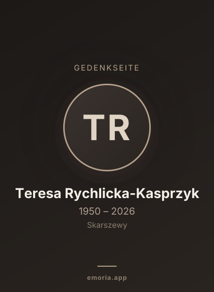 Gedenkportrait von Teresa Rychlicka-Kasprzyk