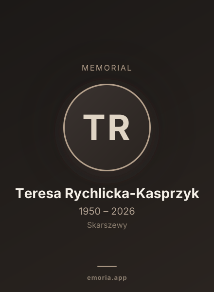 Memorial portrait of Teresa Rychlicka-Kasprzyk