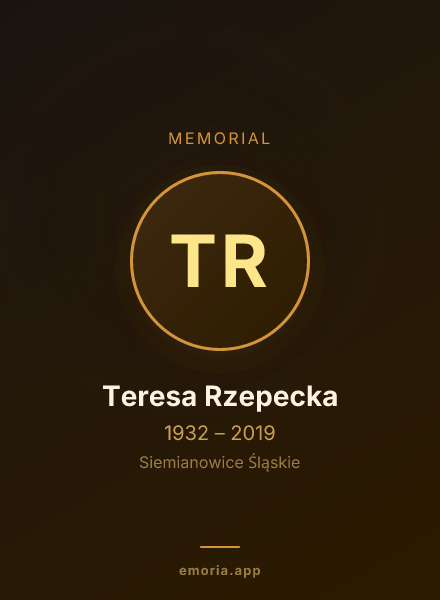 Memorial portrait of Teresa Rzepecka