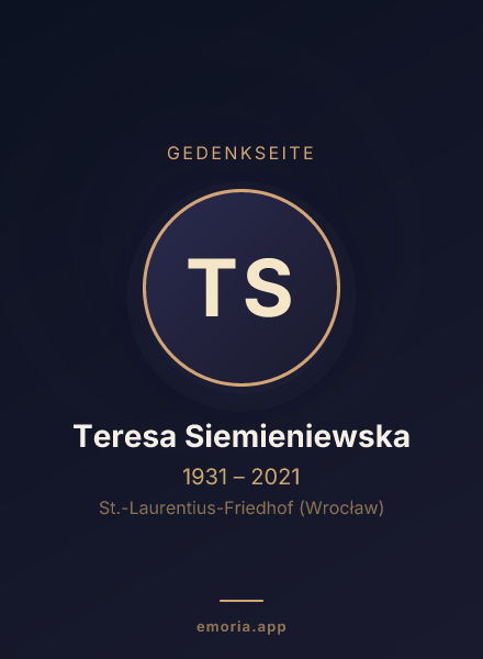 Gedenkportrait von Teresa Siemieniewska
