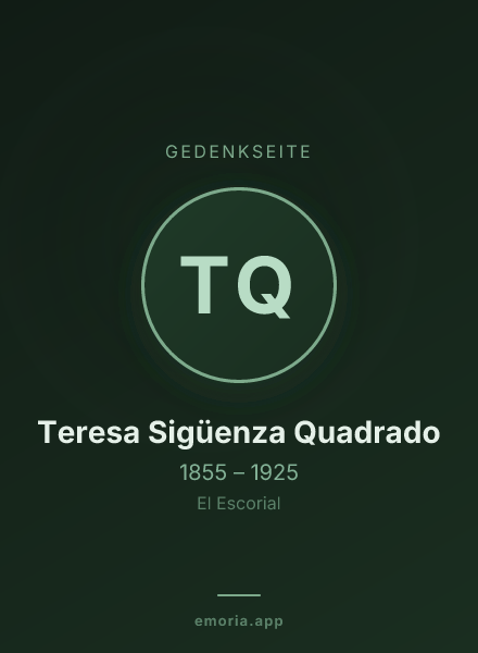 Gedenkportrait von Teresa Sigüenza Quadrado
