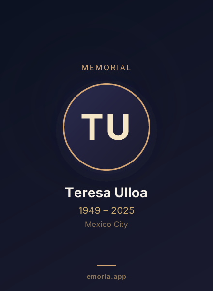 Memorial portrait of Teresa Ulloa