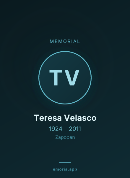 Memorial portrait of Teresa Velasco