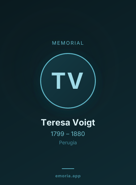 Memorial portrait of Teresa Voigt