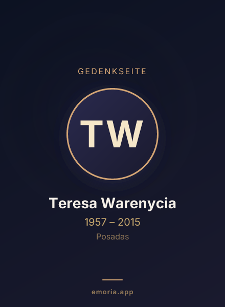 Gedenkportrait von Teresa Warenycia