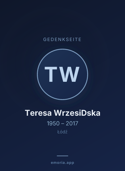 Gedenkportrait von Teresa WrzesiDska
