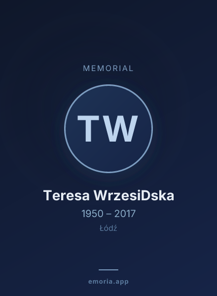 Memorial portrait of Teresa WrzesiDska