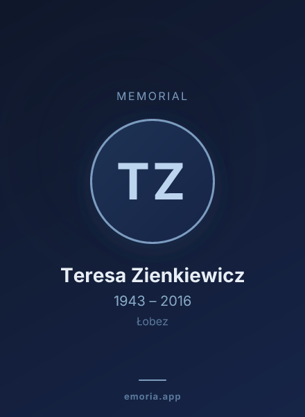 Memorial portrait of Teresa Zienkiewicz
