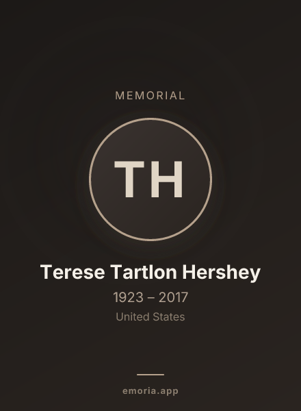 Memorial portrait of Terese Tartlon Hershey