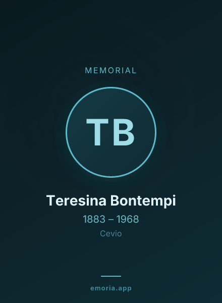 Memorial portrait of Teresina Bontempi