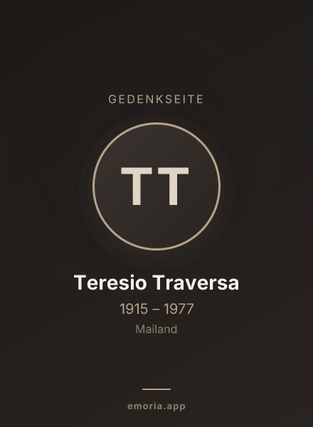 Gedenkportrait von Teresio Traversa