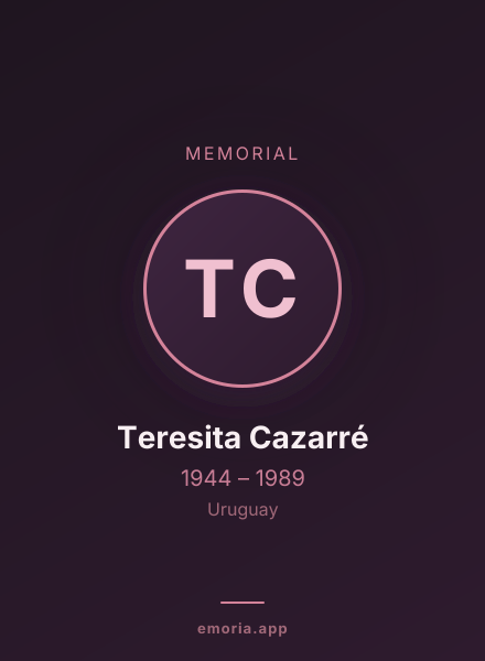Memorial portrait of Teresita Cazarré