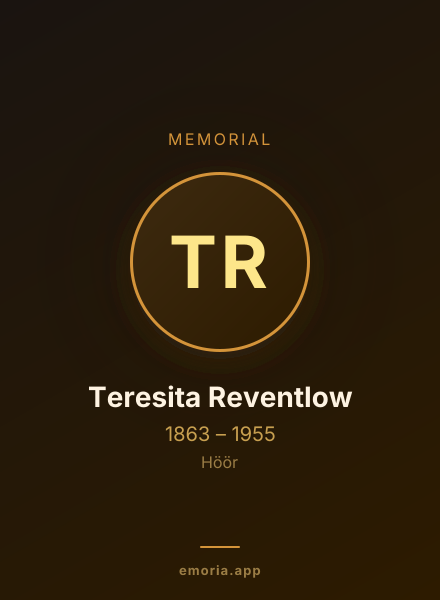 Memorial portrait of Teresita Reventlow