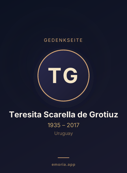Gedenkportrait von Teresita Scarella de Grotiuz
