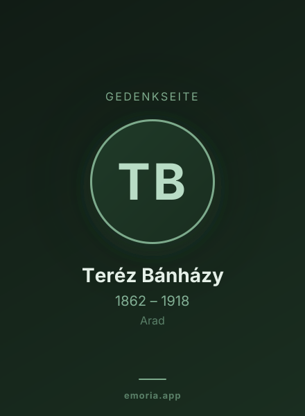 Gedenkportrait von Teréz Bánházy