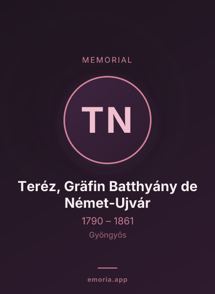 Memorial portrait of Teréz, Gräfin Batthyány de Német-Ujvár