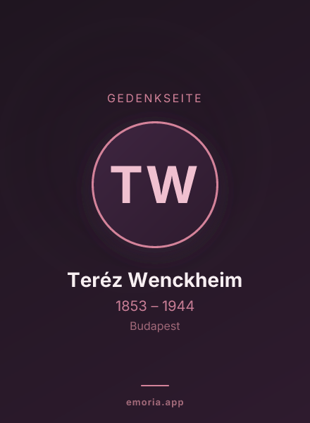 Gedenkportrait von Teréz Wenckheim