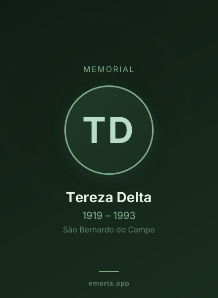 Memorial portrait of Tereza Delta