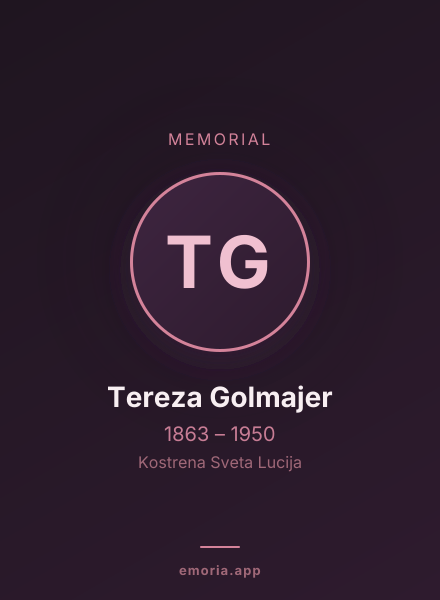 Memorial portrait of Tereza Golmajer