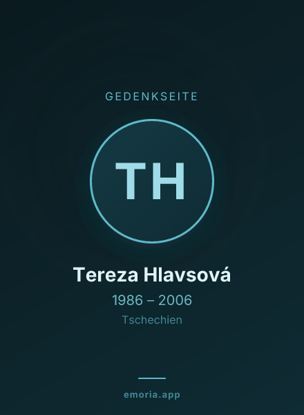 Gedenkportrait von Tereza Hlavsová