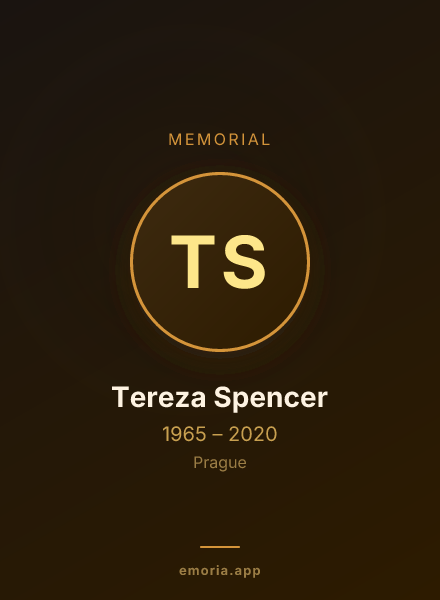 Memorial portrait of Tereza Spencer